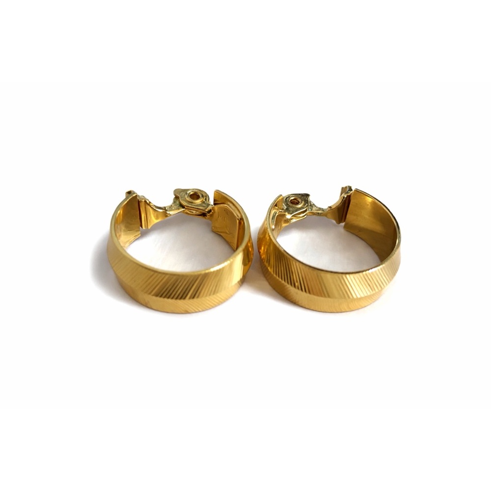 Earrings Gold Clip On Vintage